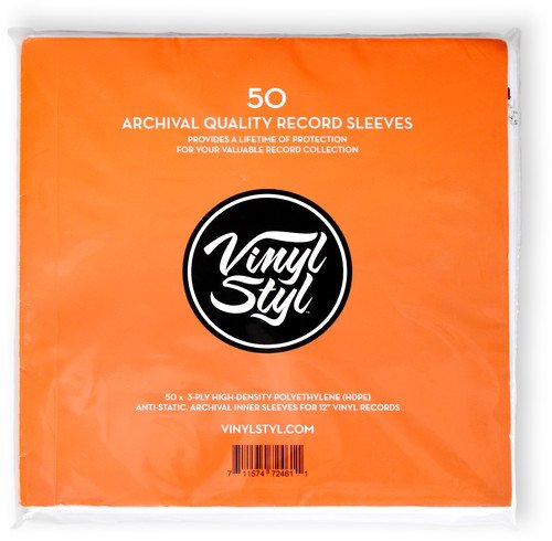 Vinyl Styl/Archive Quality Inner Record Sleeve@Sold in a package of 50 inner sleeves.