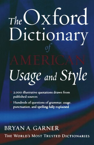 Bryan A. Garner The Oxford Dictionary Of American Usage And Style 