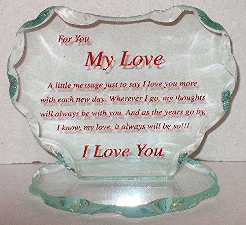 "i Love You" Glass Heart Message. 