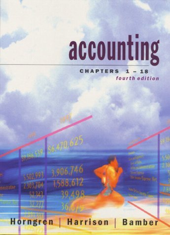 Charles T. Horngren Accounting Chapters 1 18 