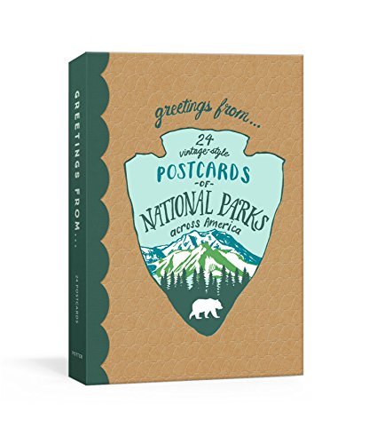 Postcard Set/Greetings From...@24 Vintage-Style Postcards from National Parks Across America
