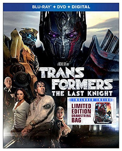 Transformers: The Last Knight (w/Drawstring Bag)/Mark Wahlberg, Anthony Hopkins, and Peter Cullen@PG-13@Blu-ray/DVD