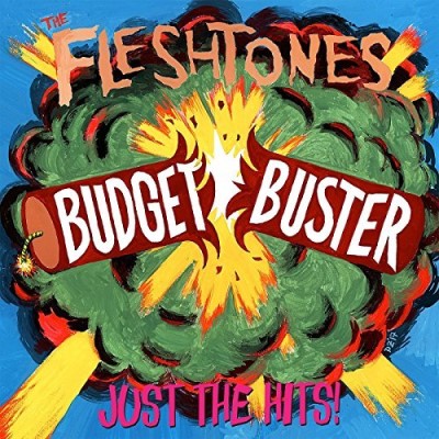 The Fleshtones/Budget Buster@Single LP Jacket on explosive red and yellow splattered vinyl
