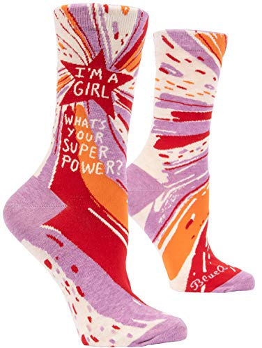 Superpower/Ladies Crew Socks