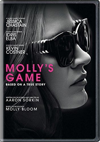 Molly's Game Chastain Elba Costner DVD R 