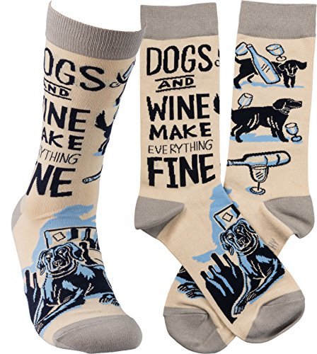 Primitives by Kathy Socks-Dogs and Wine Make Everything Fine
