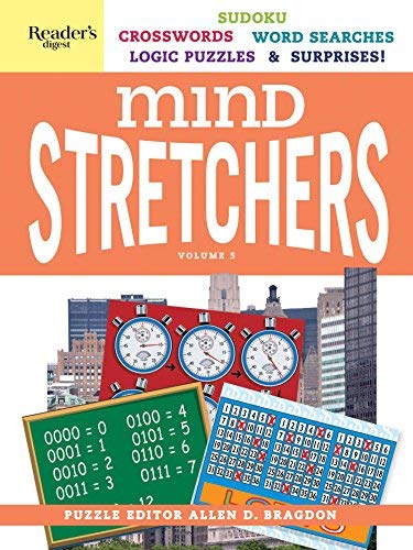 Allen D. Bragdon Reader's Digest Mind Stretchers Puzzle Book Vol. 5 Number Puzzles Crosswords Word Searches Logic 
