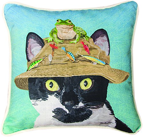 Pillow, Cat with Frog