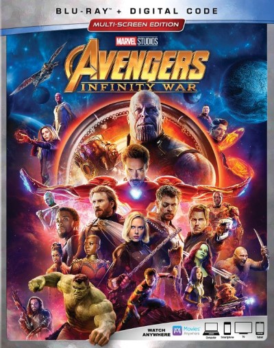 Avengers Infinity War Downey Jr. Pratt Hemsworth Evans Cumberbatch Blu Ray Dc Pg13 