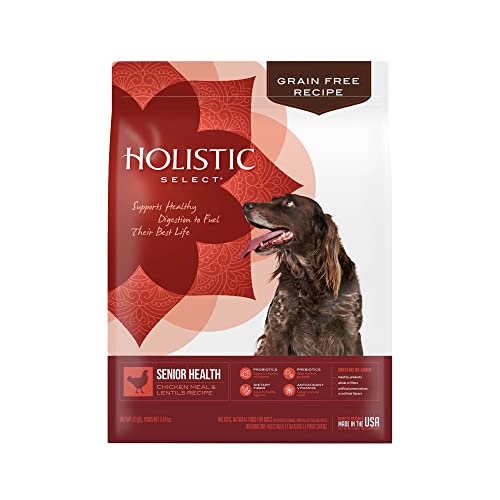 Holistic Select Grain Free Senior Health Chicken Meal & Lentils Recipe Dog Food