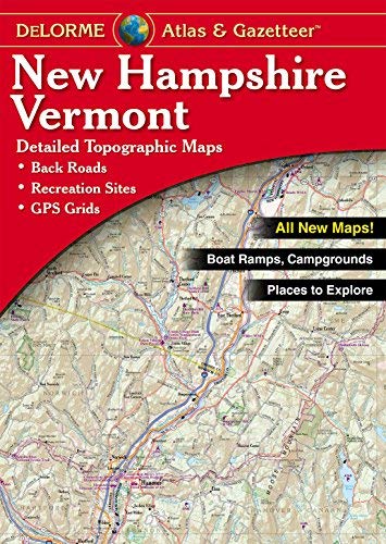 Rand Mcnally Delorme New Hampshire Vermont Atlas & Gazetteer 
