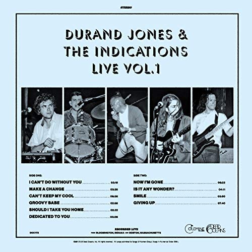 Durand Jones & The Indications/Durand Jones & The Indications Live Vol. 1@Translucent Blue@RSD Black Friday 2018