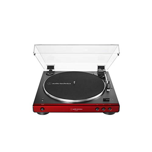 Turntable/Audio Technica AT-LP60XBT- Red@Fully Automatic Wireless Belt-Drive Turntable