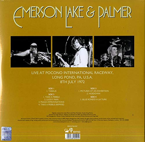 Emerson, Lake & Palmer/Live At Pocono International Raceway, Long Pond, PA, U.S.A., 9th July 1972@2 LP Yellow & Brown Vinyl@RSD Exclusive 2019/Ltd. to 2000