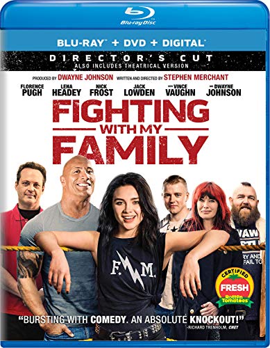 Fighting With My Family Pugh Johnson Headey Vaughn Blu Ray DVD Dc Pg13 
