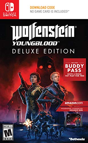Nintendo Switch/Wolfenstein: Youngblood Deluxe Edition@DOWNLOAD CODE ONLY@NO GAME CARTRIDGE