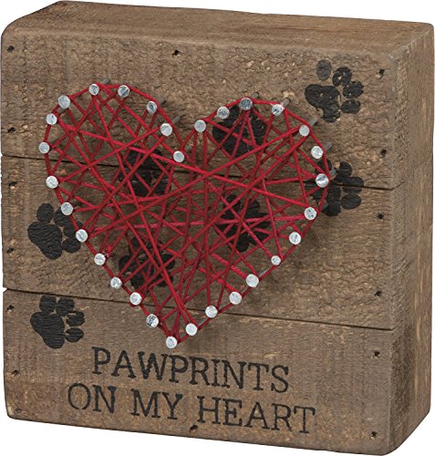 Primitives By Kathy String Art - Pawprints On My Heart