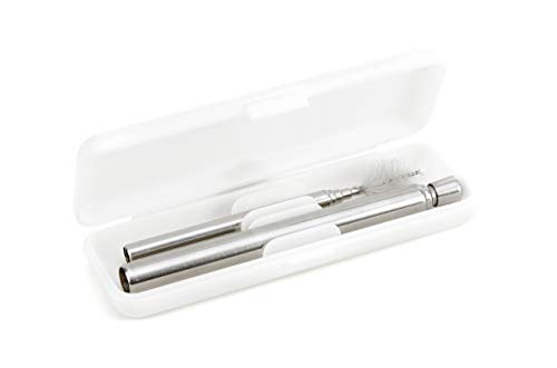 Travel Straw Set/Stainless Steel@Collapsible Straw And Cleaning Brush