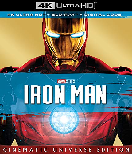 Iron Man (2008)/Robert Downey Jr., Terrence Howard, and Jeff Bridges@PG-13@4K Ultra HD/Blu-ray