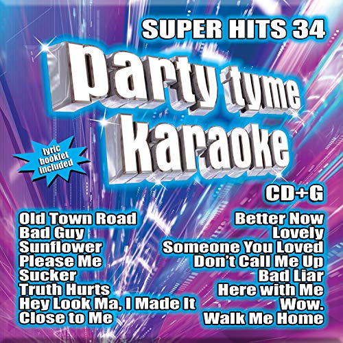 Party Tyme Karaoke/Super Hits 34@16-song CD+G