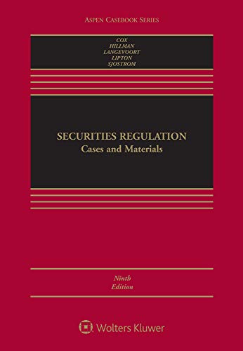 James D. Cox Securities Regulation Cases And Materials 0009 Edition; 