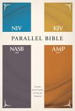 Zondervan Niv Kjv Nasb Amplified Parallel Bible Hardcov Four Bible Versions Together For Study And Compar 