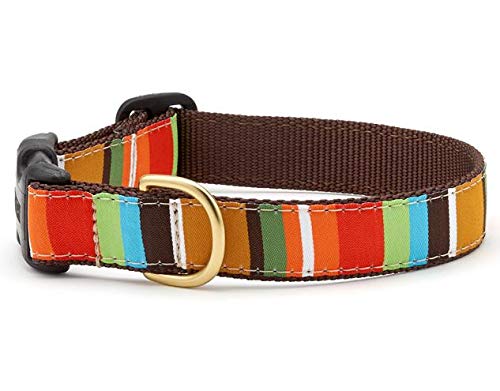 Up Country Dog Collar - Brown Stripe-Wide