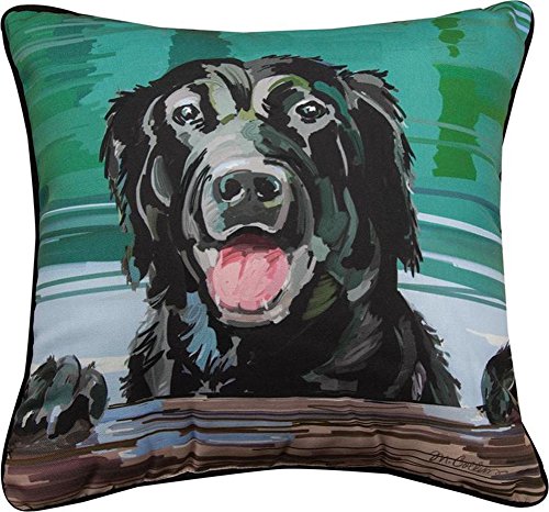 Manual Woodworkers Pillow Black Lab