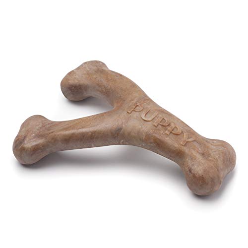 Benebone Bacon Flavor Wishbone Tough Dog Chew Toy-Puppy