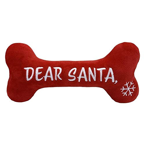 Power Plush Dog Toy - Dear Santa Bone