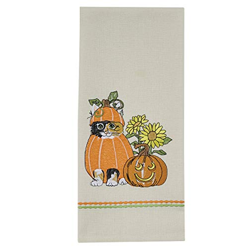 Park Designs Hand Towel - Pumpkin & Kitty