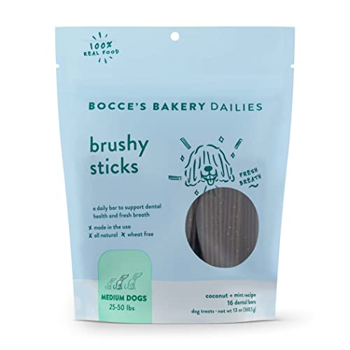 Bocce's Bakery Dog Treats - Brushy Sticks-Medium