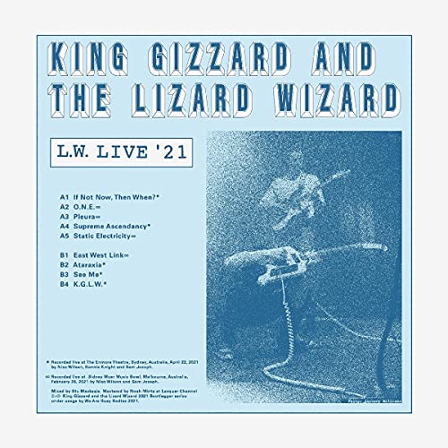 King Gizzard & The Lizard Wizard/L.W. Live in Australia (REVERSE GROOVE ON CLEAR VINYL)