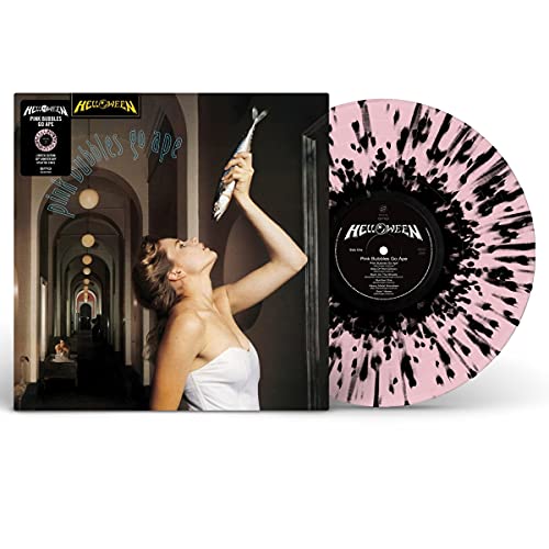 Helloween Pink Bubbles Go Ape (pink & Black Splatter Vinyl) 