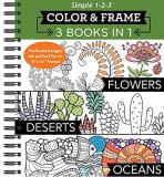 New Seasons Color & Frame 3 Books In 1 Flowers Deserts O 