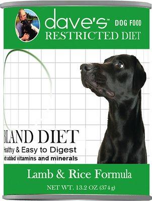 Dave's Pet Food Restricted Bland Diet Lamb & Rice Formula Canned Dog Food