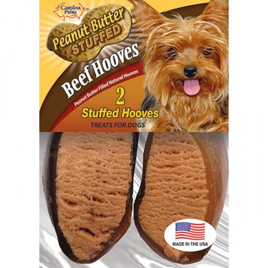 Carolina Prime Peanut Butter Stuffed Beef Hooves for Dogs