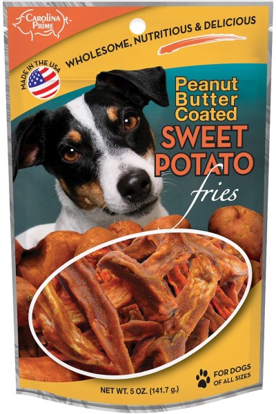 Carolina Prime Peanut Butter Coated Sweet Potato Fries for Dogs