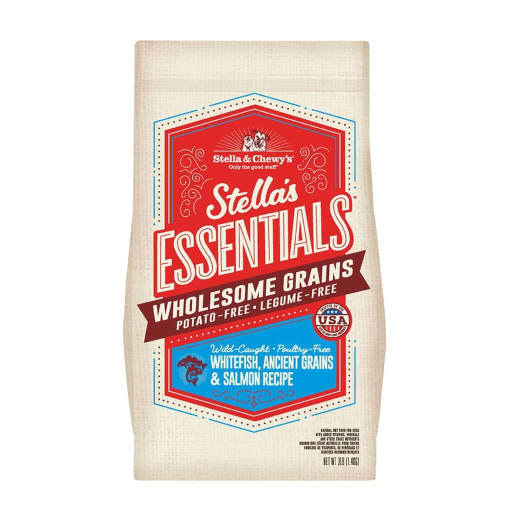 Stella & Chewy's Essentials Wild-Caught Whitefish, Ancient Grains & Salmon Recipe for Dogs
