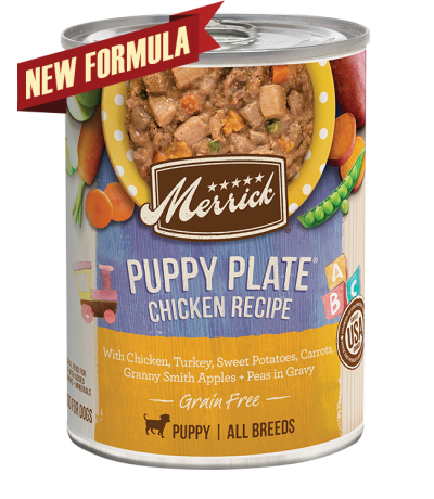Merrick Grain Free Puppy Plate Chicken Recipe in Gravy Canned Dog Food