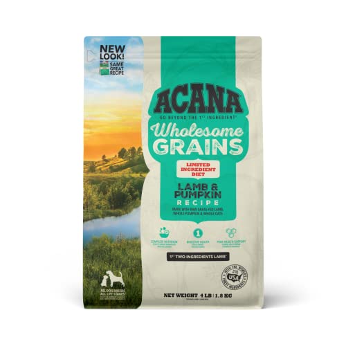 ACANA Wholesome Grains Lamb & Pumpkin Recipe Limited Ingredient Diet for Dogs