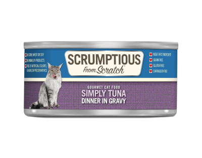 Scrumptious From Scratch Simply Tuna Dinner in Gravy for Cats