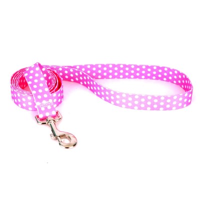 Yellow Dog - New Pink Polka Dot Leash