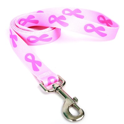 Yellow Dog - Breast Cancer Pink Leash