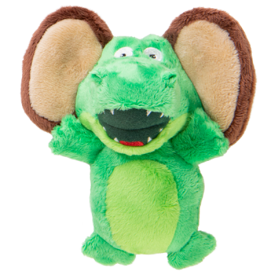 goDog® Silent Squeak™   Flips Gator and Monkey Chew Guard Ultrasonic Squeaker Plush Dog Toy