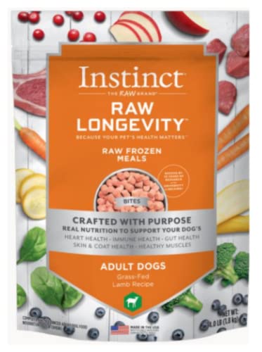 Nature's Variety Instinct® Raw Longevity™ Frozen Bites Grass-Fed Lamb Recipe for Adult Dogs