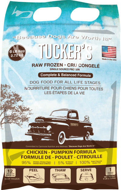 Tucker's Raw Frozen Chicken-Pumpkin Formula for Dogs