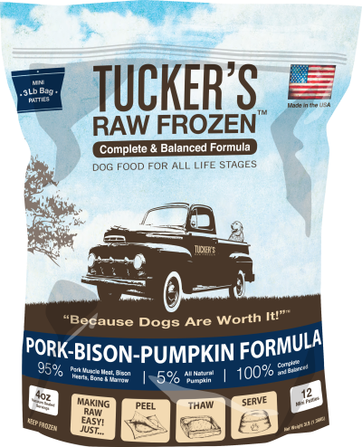 Tucker's Raw Frozen Pork-Bison-Pumpkin Formula for Dogs