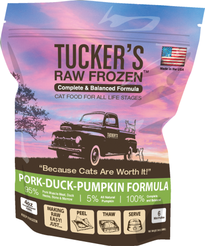 Tucker's Raw Frozen Pork-Duck-Pumpkin Formula for Cats