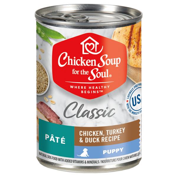 Chicken Soup for the Soul® Classic Puppy Wet Food - Chicken, Turkey & Duck Recipe Pâté